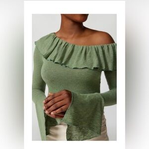 Urban Renewal Remnants Off-The-Shoulder Ruffle Blouse